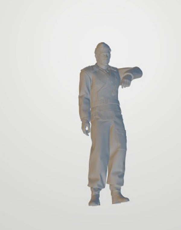 German Tank Soldier 105mm tall standing in a tank