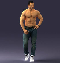 Model Figure of a Fit Man 100mm tall scale of  1:18