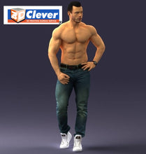 Model Figure of a Fit Man 100mm tall scale of  1:18