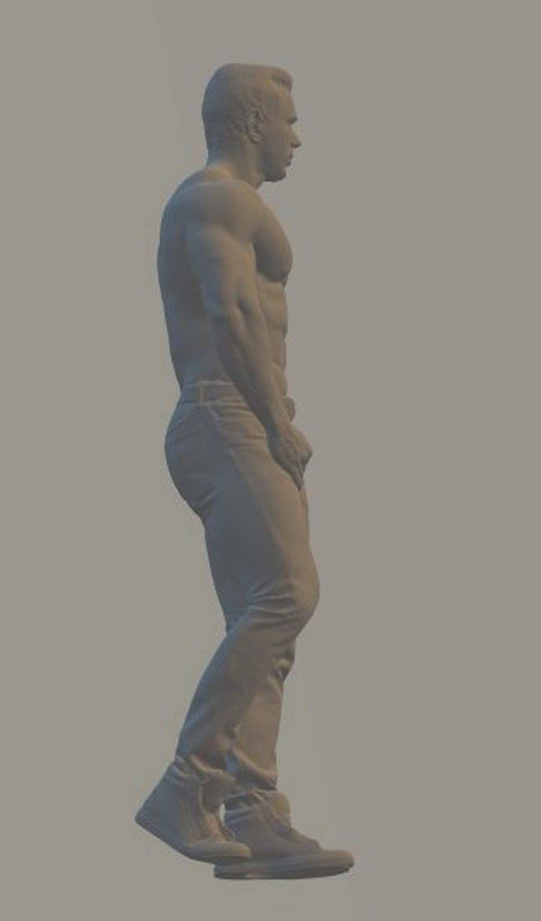 Model Figure of a Fit Man 100mm tall scale of  1:18