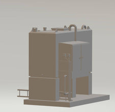 This is the supply of one 4500 Litre Oil Tank and base . The product comes in 2 parts and is supplied in white .Hornby 120 Gauge Scale 1.120