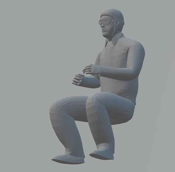Highley detailed Full body of a world War Pilot 1  tall 140mm (when standing) scale 1:24