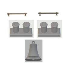 Detailed Set of Model Boat 2 Round Cleats 2 Handrails and 1 Bell
