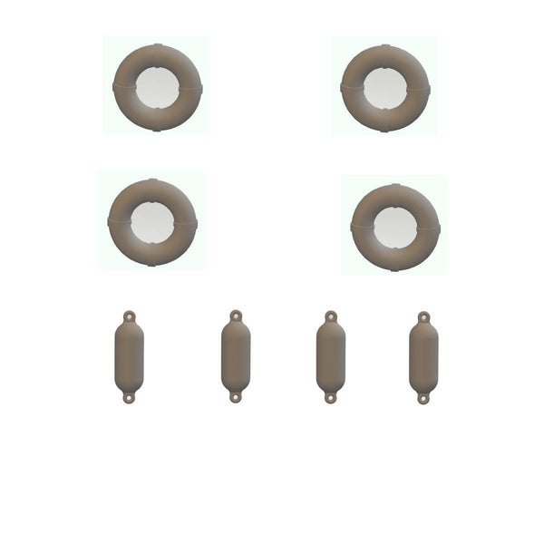 Detailed set of 4 Lifebuoy Rings (15mm dia) 4 Fenders