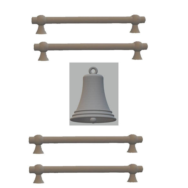 A Bell for a Model Boat from 3Dclever (20mm high) Plus 4 Handrails (25mm) long