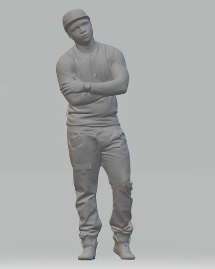 Model Figure of a Young Boy Standing 01 (70 mm) G Gauge