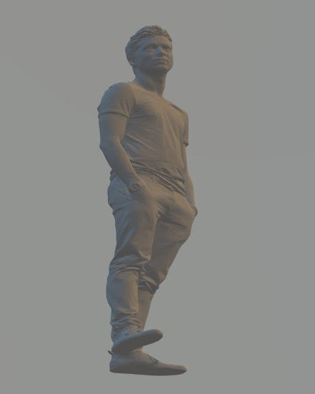 Model Figure of a Casual Man 02 (35mm high) 0 Gauge