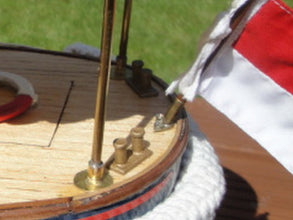 A detailed set of 4 Model boat  round cleats  (25mm) long
