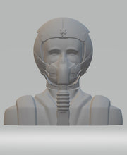 Highley detailed model of a Jet Fighter Pilot 35mm high no visor Scale 1:8