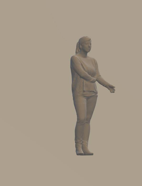 Highly-detailed Figure of a Girl Waiting 28  OO Gauge (Scale 1:78),25mm high from 3dClever