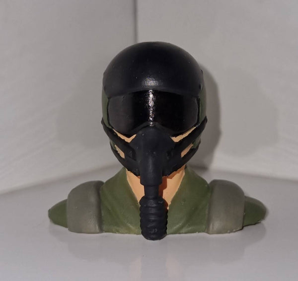 Highly-detailed Figure of a Jet Fighter Pilot- visor (35mm high) from 3dclever