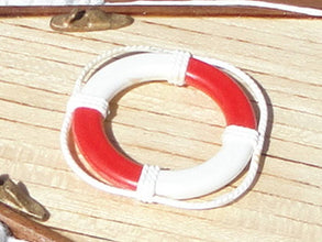 Detailed Set of a Model Boat Flag Pole 3 lifebuoys and 4 Fenders
