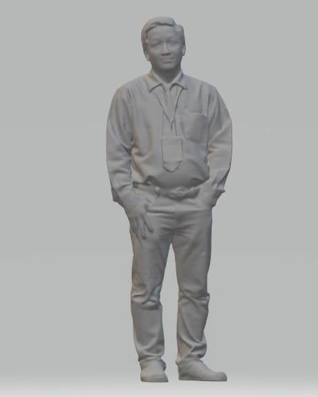 Model Figure of a Man Standing 03 (70mm high) G Gauge
