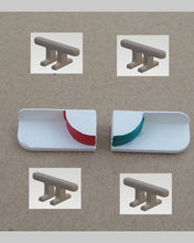 A set of 4 Model Boat Cleats 25mm long + set of Navigational Lights 25mm long