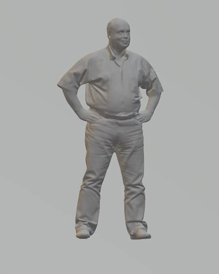 Model Figure of a Old Man 13 (25mm) 0 Gauge Scale 1:78