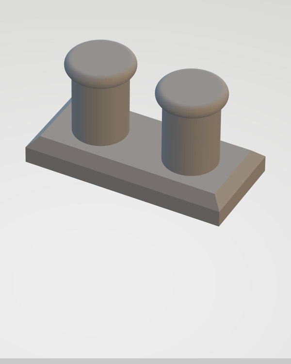 A detailed set of 4 Model boat  round cleats  (25mm) long