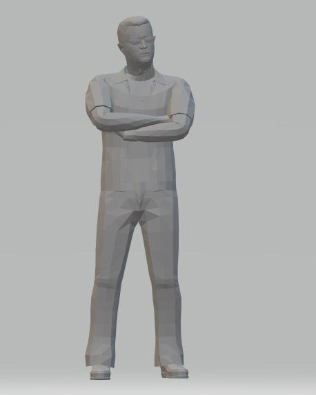Model Figure of a Man wearing  Sunglasses 06 (35mm high) 0 Gauge