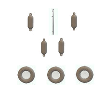 Detailed Set of a Model Boat Flag Pole 3 lifebuoys and 4 Fenders