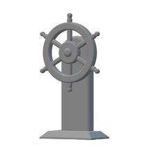 A Model boat Steering Wheel  (22mm high) + 2 Handrails
