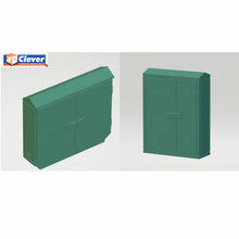 A set of 2 BT Green Cabinets in different designs 0H Gauge Scale 1.87