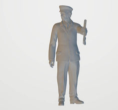 Railway Worker with flag 354 00 Gauge 25mm Scale 1.76