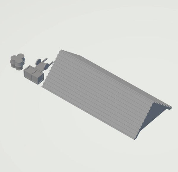 A wooden undercover Platform supplied as a kit   Size H0 Gauge