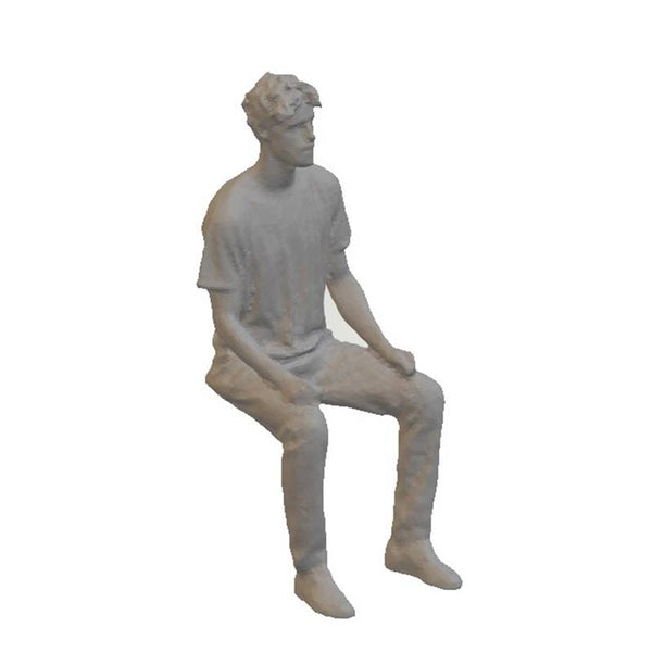 Highly-detailed Figure of a Man Sitting 23  G Gauge (Scale 1:24),50mm high from 3dClever