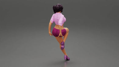 Highly-detailed Figure of a Women in Shorts 141  ,70mm high from 3dClever Scale 1:24