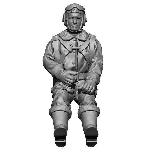 Highley detailed Full body of a world War 1 Soviet Pilot  tall 140mm (when standing) scale 1:24
