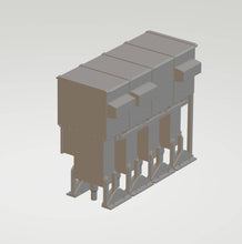 A new Industrial sub stations supplied in black ready for painting. 0 Gauge Scale 1.48