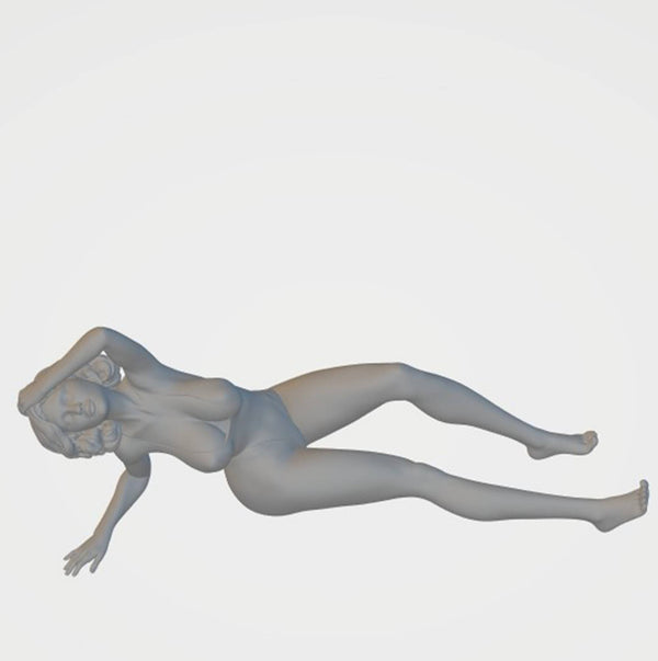 Highly-detailed Figure of a Women Bathing 142  ,25mm high from 3dClever Scale 1:76