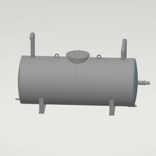 Supply of one oil tank in a brick bund . This comes in 2 parts and is  supplied in white ready for painting. G Gauge Scale 1.24