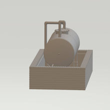 A new Railway Model oil tank in a brick bund H0 Gauge Scale 1.87