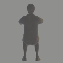 Model figure of a Sitting Helmsman  (125mm) scale 1:10