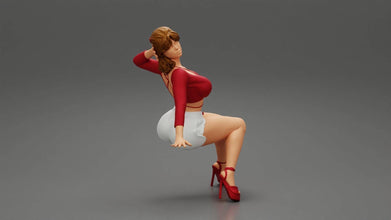 Highly-detailed Figure of a Women in shorts resting 137  ,40mm high from 3dClever Scale 1:48